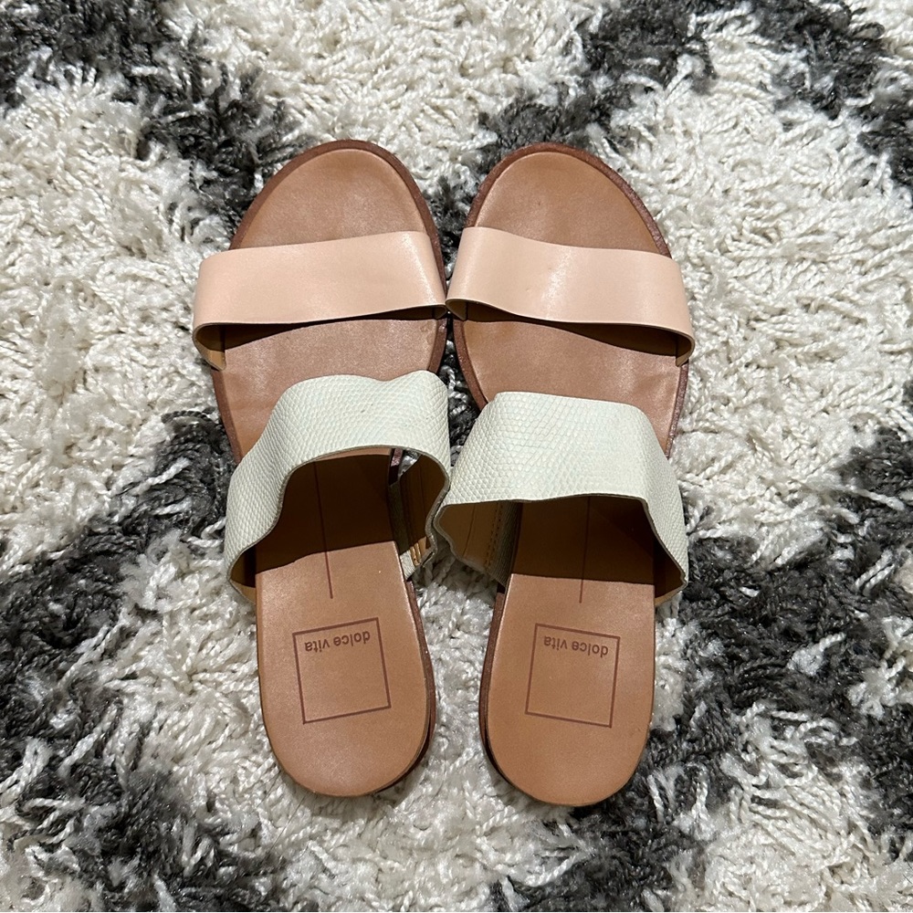 Dolce Vita Blush and White Paci Sandal